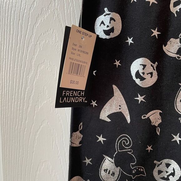 FRENCH LAUDEY BLACK AND SILVER HALLOWEEN STRETCHIES SIZE L/XL NWT - Picture 5 of 5